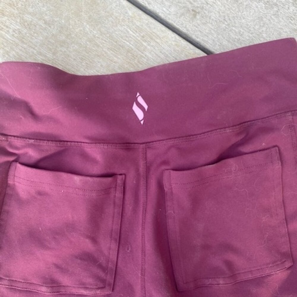 Women's Sketcher's Medium Wine Colored GO WALK Joy Pant with Pockets - Like New! - Picture 5 of 5